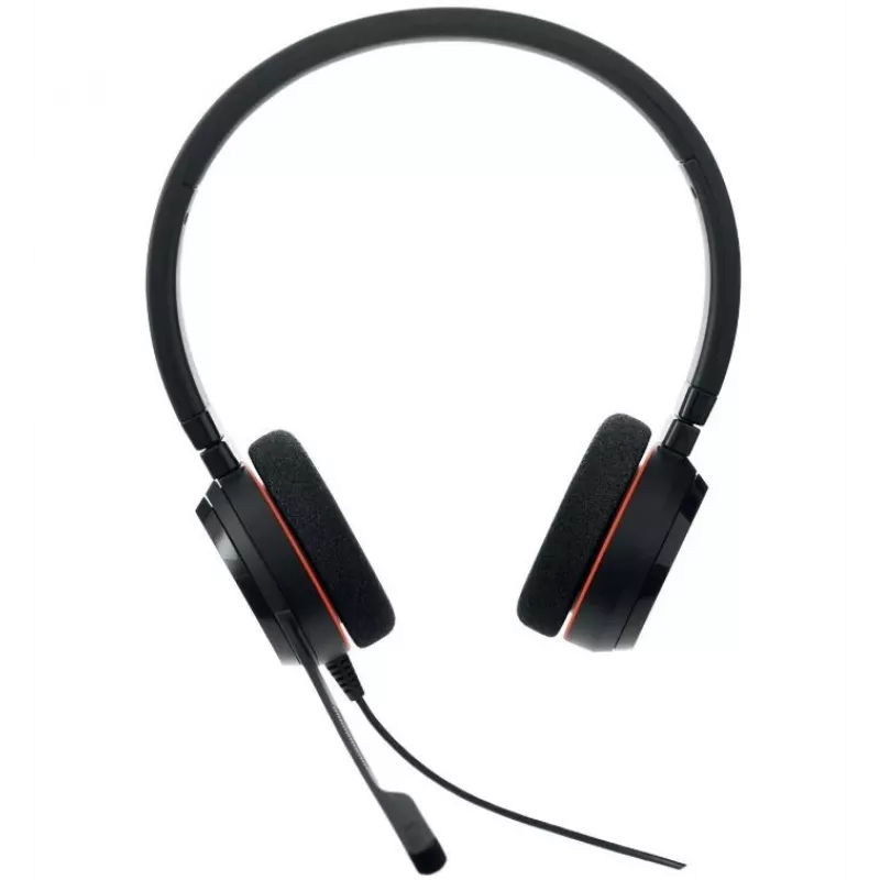 Jabra Evolve 20 MS stereo USB-C on-ear headset met noise-cancelling microfoon, zwart
