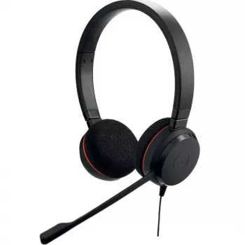Jabra Evolve 20 MS stereo USB-C on-ear headset met noise-cancelling microfoon, zwart