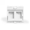 DIGITUS Keystone afdekplaat 2-poorts 45x45mm schuin wit