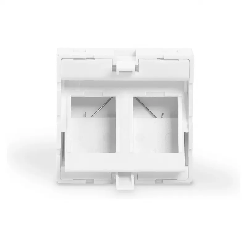 DIGITUS Keystone afdekplaat 2-poorts 45x45mm schuin wit