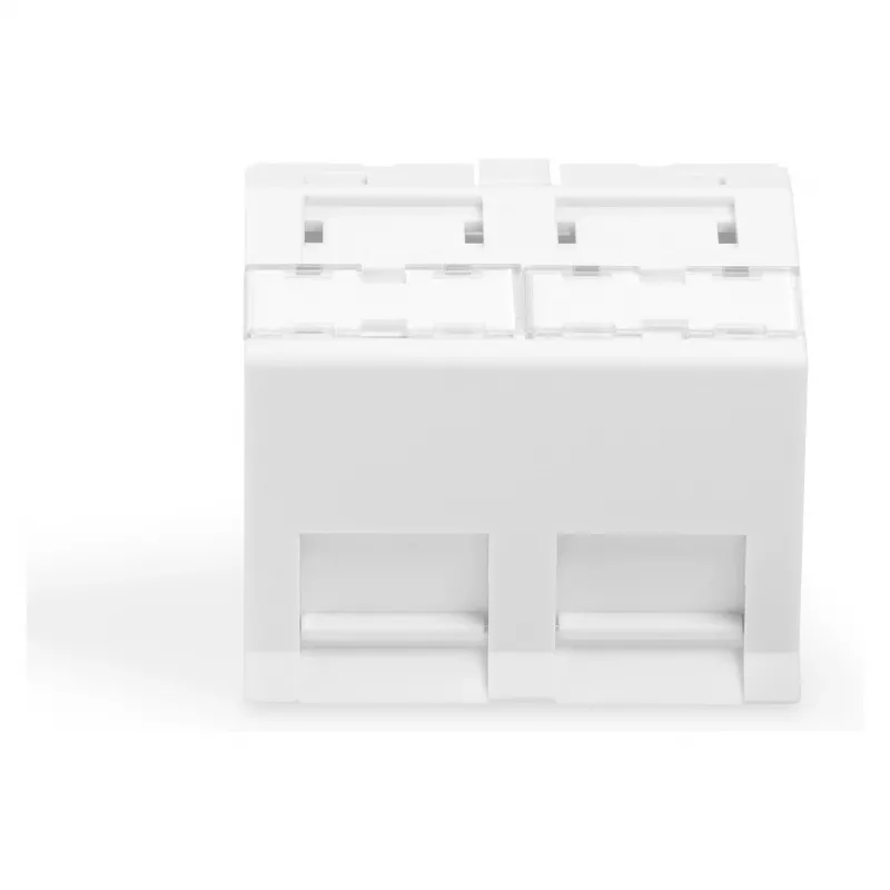 DIGITUS Keystone afdekplaat 2-poorts 45x45mm schuin wit