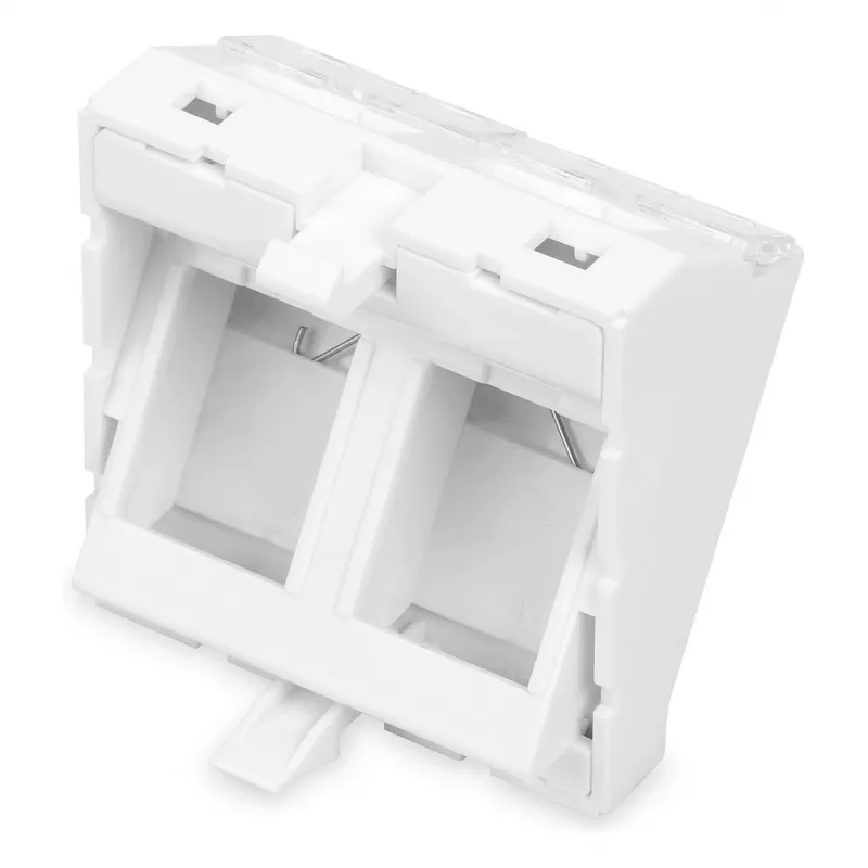 DIGITUS Keystone afdekplaat 2-poorts 45x45mm schuin wit