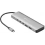 Sandberg USB-C naar 5x USB-C + 2x USB-A hub, 100W, USB 3.2 Gen 1, grijs