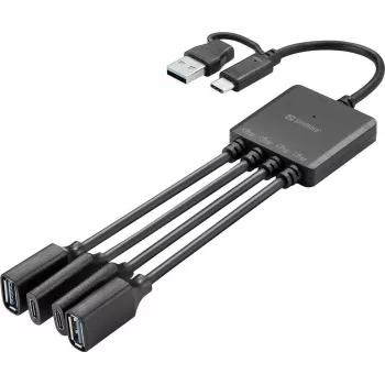 Sandberg USB-C/A naar 2A+2C splitter (136-81)