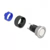 Delock drukschakelaar 22 mm vlak kunststof wit LED