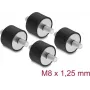 Delock trillingsdemper M8 x 1,25 mm D 30 x H 20 mm met 2 x buitendraad 4 stuks zwart (60816)