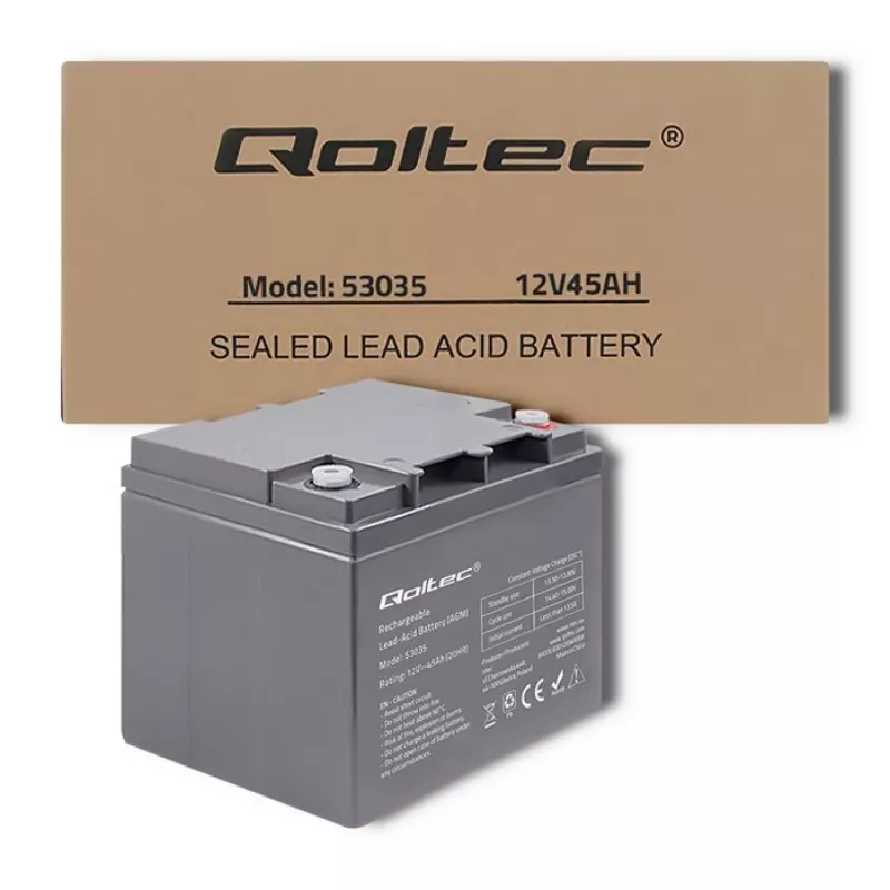 Qoltec 53035 AGM-accu 12V 45Ah 540A