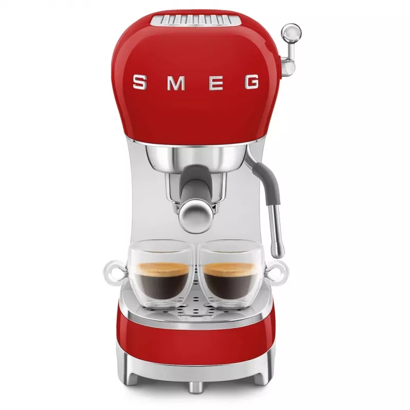 Smeg ECF02RDEU 50's Style handmatige espressomachine 1.1 L rood