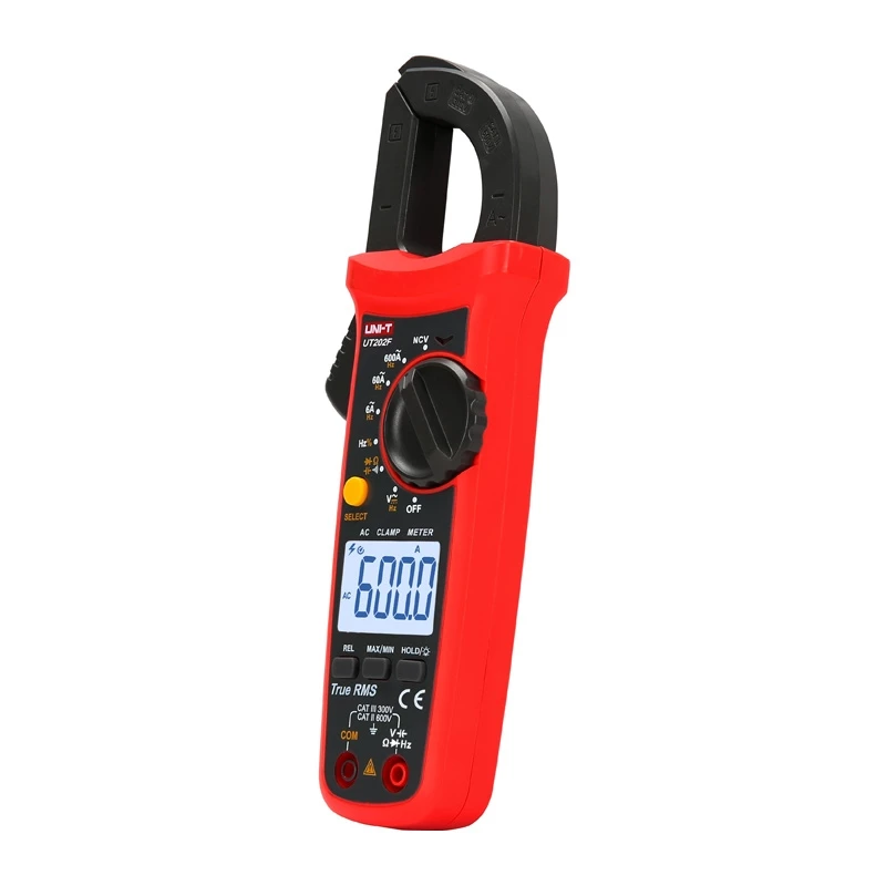 Uni-T UT202F digitale stroomtangmultimeter 600A AC/DC True RMS NCV