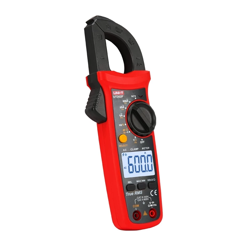 Uni-T UT202F digitale stroomtangmultimeter 600A AC/DC True RMS NCV