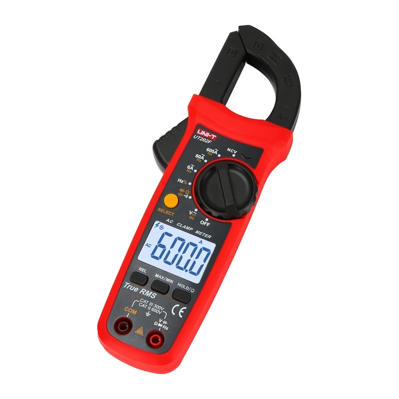 Uni-T UT202F digitale stroomtangmultimeter 600A AC/DC True RMS NCV