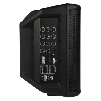 V-TONE ALPHA 8 actief accu-zuil-PA-systeem met geïntegreerde mengpaneel, 300W RMS, 8 inch woofer, Bluetooth, USB/SD, hall