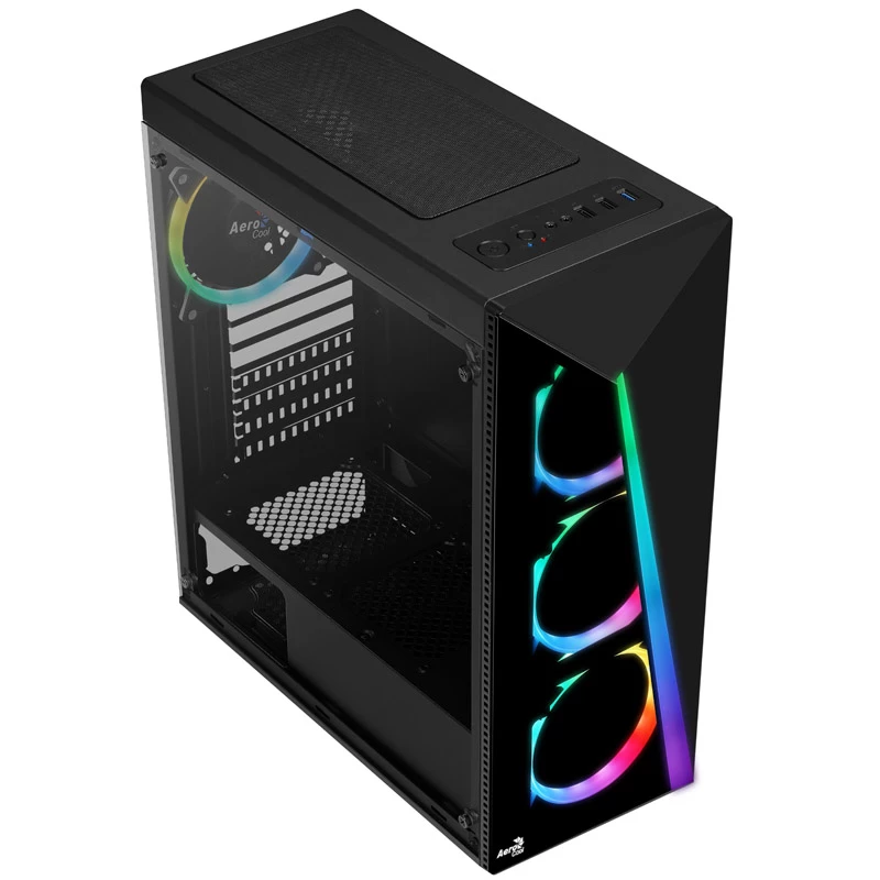 Aerocool Shard Tempered Glass Midi-Tower Zwart
