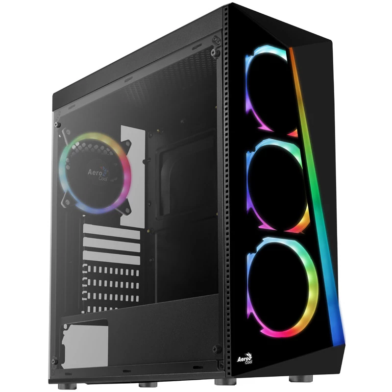 Aerocool Shard Tempered Glass Midi-Tower Zwart