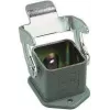 HARTING Han® 3 A opbouwbehuizing, drukgegoten aluminium, stofgrijs, enkele hendelvergrendeling, M20 kabelinvoer, IP65/IP67