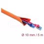 Delock kabelbeschermingsmanchet met zwarte slijtage-indicator, zelfsluitend, dubbellaags, 5 m x 10 mm, oranje