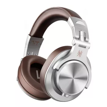 OneOdio A71 bruine over-ear bedrade koptelefoon met 40mm neodymium-drivers, opvouwbaar, draaibare oorschelpen, 2 kabels