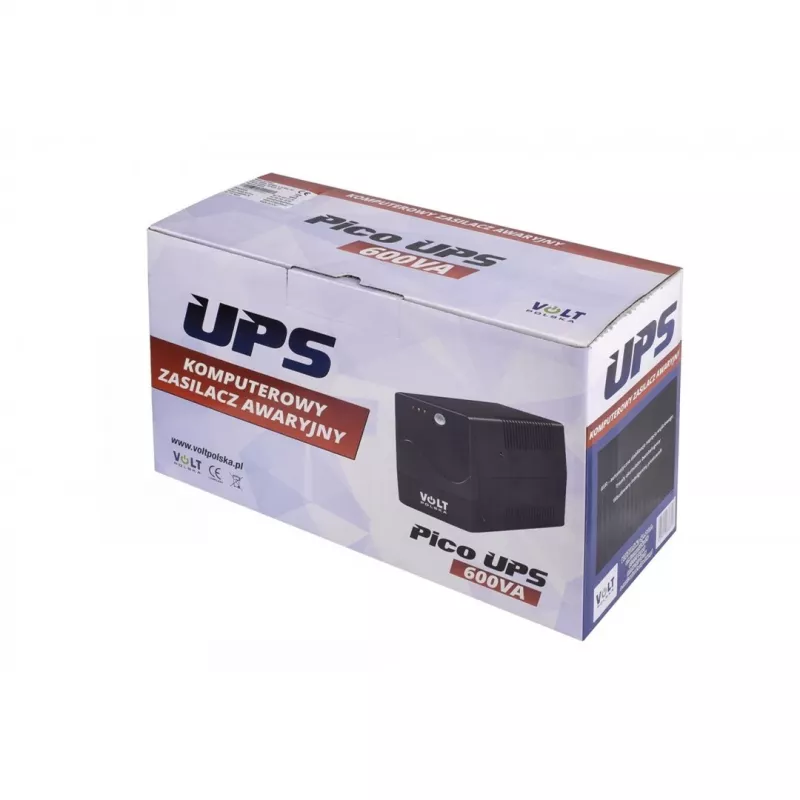 VOLT POLSKA PICO 600VA 360W UPS Noodstroomvoorziening Line-Interactive 2x Schuko