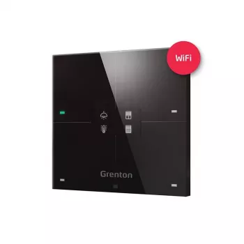 Grenton Smart Panel 4 touchvelden OLED-display Wi-Fi zwart glasfront