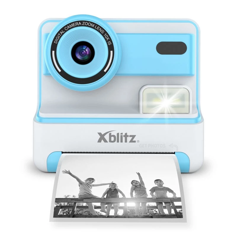 XBLITZ FLASH BLUE instantcamera met thermoprinter voor kinderen