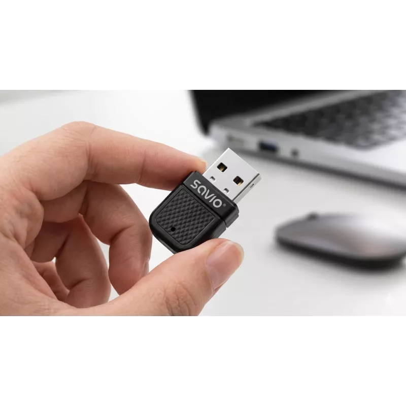 Savio BT-070 USB Wi-Fi 6- en Bluetooth 5.4-adapter