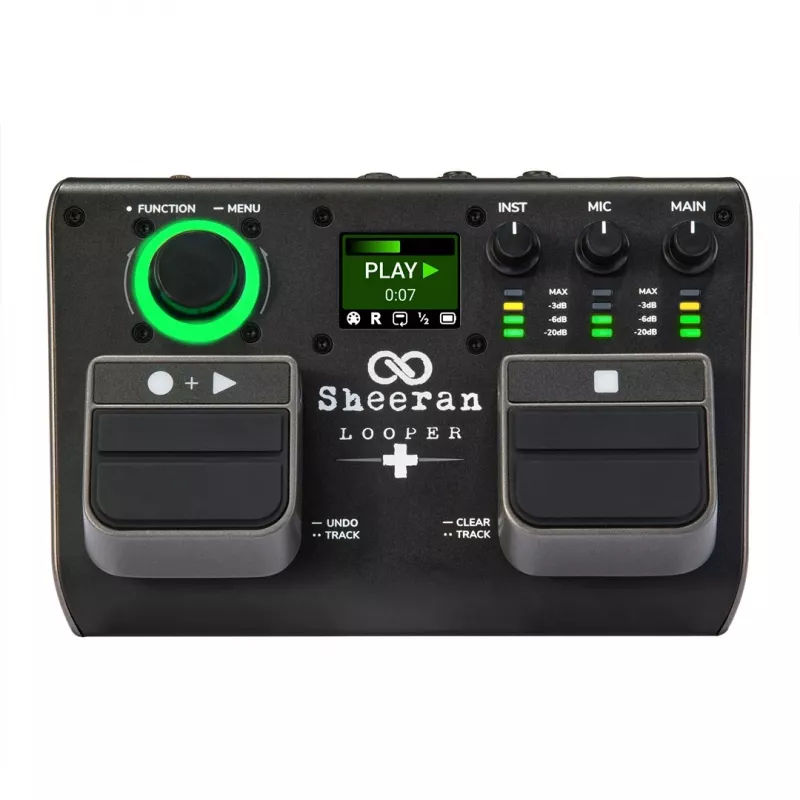 Sheeran Looper+ by HeadRush - looper en vocal-processor met 2 stereo-loopsporen, 4 uur opname, 128 geheugenplaatsen, vocal-effecten, 32-bit float-audio