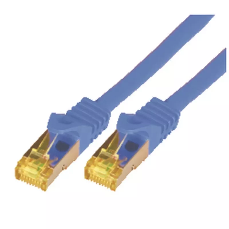 M-CAB CAT7 SFTP RJ45 LSZH 0,25M BLAUW 10GBIT RAW PATCHKABEL