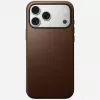 NOMAD Modern Leather Case voor iPhone 17 Pro Max, Horween leer, Rustic Brown, MagSafe-compatibel