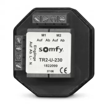 SOMFY 1822099 TR2-U-230 inbouw-scheidingsrelais voor twee aandrijvingen