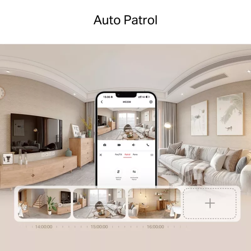 Mercusys MC230 Pan/Tilt AI Wi-Fi-beveiligingscamera voor thuis, 5 MP