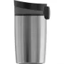 SIGG 8695.50 Hot & Cold One-Hand Push-Button vacuüm geïsoleerde fles, 0,27 L, obsidiaanzwart, roestvrij staal