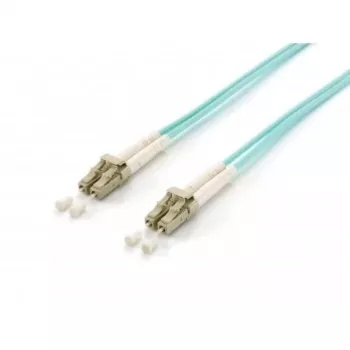 Equip Glasvezel-patchkabel LC/UPC naar LC/UPC Multimode Duplex OM3 10m turquoise