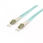 Equip Glasvezel-patchkabel LC/UPC naar LC/UPC Multimode Duplex OM3 10m turquoise