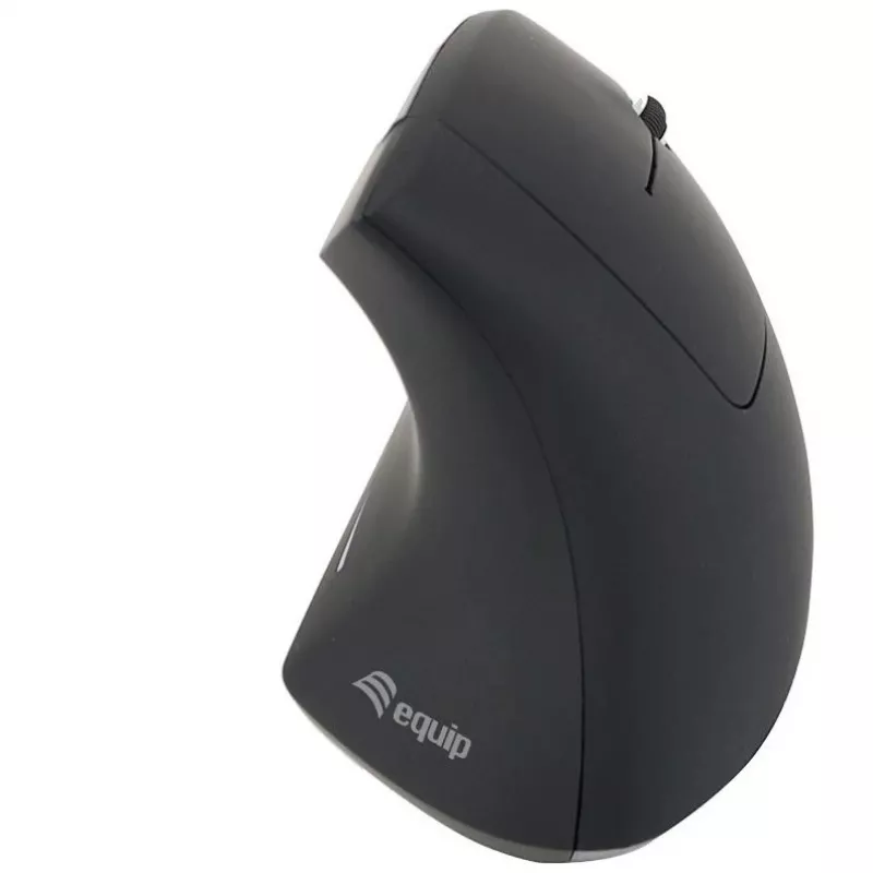 Equip 245110 Verticale ergonomische draadloze muis - rechtshandig - 2,4 GHz - USB-ontvanger - zwart