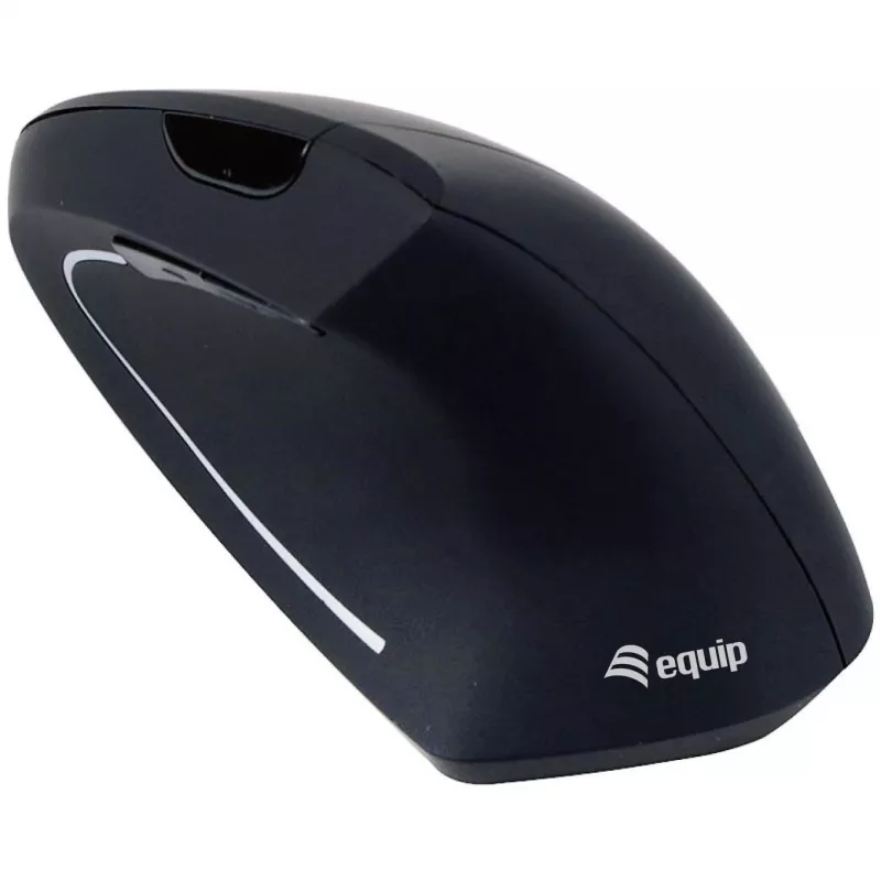 Equip 245110 Verticale ergonomische draadloze muis - rechtshandig - 2,4 GHz - USB-ontvanger - zwart