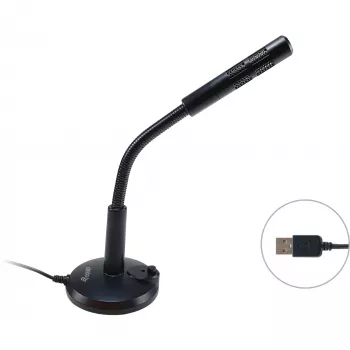 Equip Desktop-microfoon met verstelbare hoek, USB-aansluiting, zwart