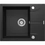 DEANTE 1-bowl granieten spoelbak met afdruiprek Graphite Metallic Andante