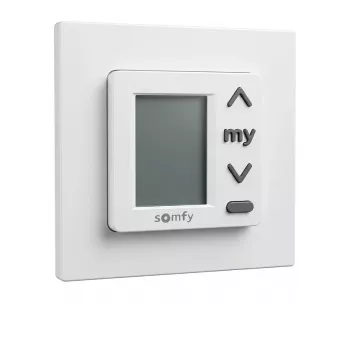 SOMFY Chronis Uno 50 digitale tijdschakelaar voor rolluiken en jaloezieën, 50x50mm, zuiver wit (RAL 9010), 230V