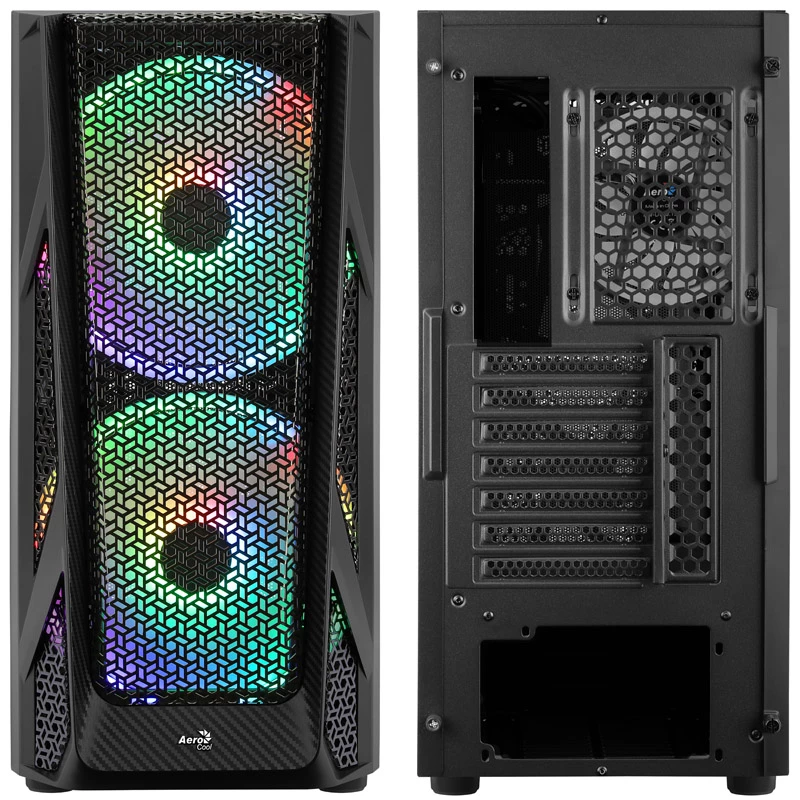 Aerocool AirHawk Duo midi-tower, gehard glas - zwart