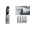 DURABLE FLEXIBOXX 6 A4 staand prospectushouder, transparant, wandmontage, 6 vakken, 1709760400