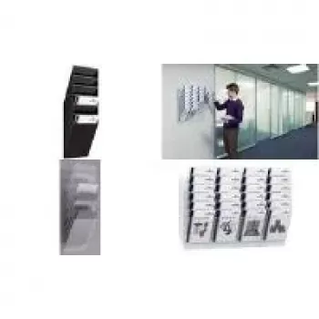 DURABLE FLEXIBOXX 6 A4 staand prospectushouder, transparant, wandmontage, 6 vakken, 1709760400