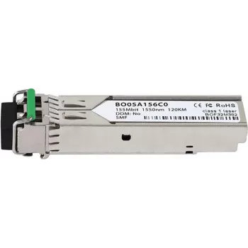 BlueOptics SFP100SM100D compatibele SFP-transceiver, LC-Duplex, 100BASE-ZX, singlemode vezel, 1550nm, 120km, DDM, 0°C tot +70°C