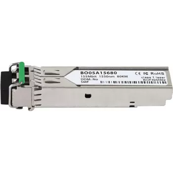 BlueOptics SFP-O3D-LR2 compatibele SFP-transceiver, LC-Duplex, 100BASE-ZX, singlemode vezel, 1550nm, 80km, DDM, 0°C tot +70°C