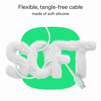 GREEN CELL USB-C naar USB-C PowerFlex 100W siliconenkabel 1,2m zwart
