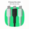 GREEN CELL USB-C naar USB-C PowerFlex 100W siliconenkabel 1,2m zwart
