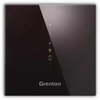 GRENTON multisensorpaneel - temperatuur, luchtvochtigheid, luchtdruk, geluid, licht, CO2, TVOC, IR/TF-Bus, zwartglas
