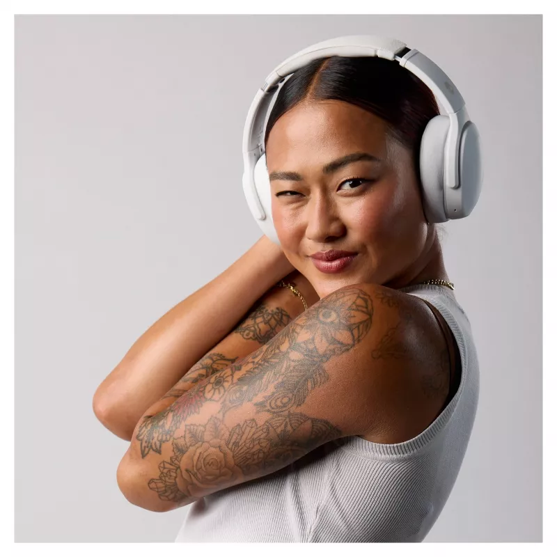 Skullcandy Crusher Evo draadloze over-ear-koptelefoon met Sensory Bass, Bluetooth 5.0, 40 uur accu, wit