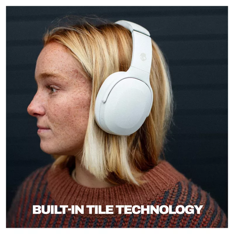 Skullcandy Crusher Evo draadloze over-ear-koptelefoon met Sensory Bass, Bluetooth 5.0, 40 uur accu, wit