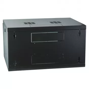 EFB-ELEKTRONIK 19 inch Wandbehuizing 6U, vast, 1-delig, RAL 9005 Diepzwart, Diepte 450 mm (691706VTS.45)