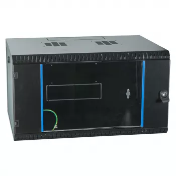 EFB-ELEKTRONIK 19 inch Wandbehuizing 6U, vast, 1-delig, RAL 9005 Diepzwart, Diepte 450 mm (691706VTS.45)